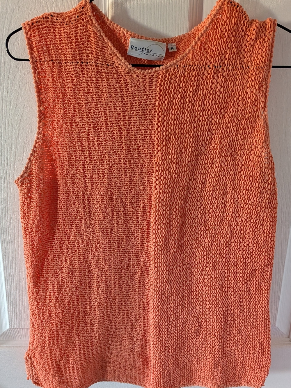 Beutler Sleeveless Knit Top - Bright Orange